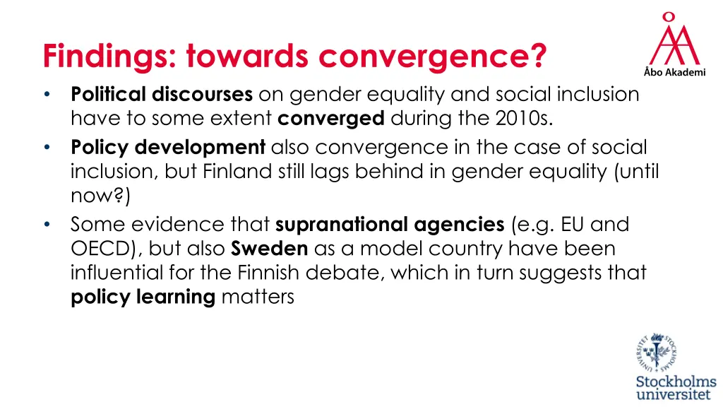 findings towards convergence political discourses