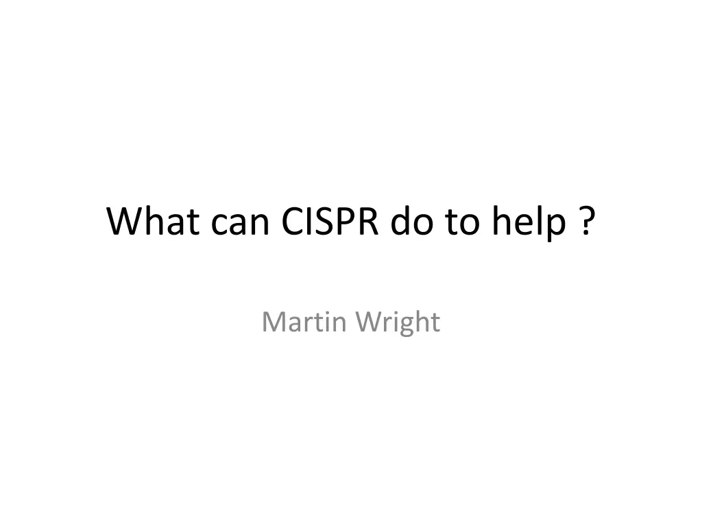 what can cispr do to help