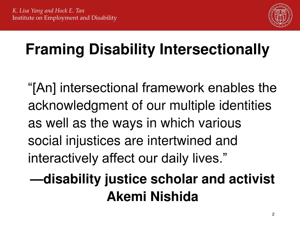 framing disability intersectionally