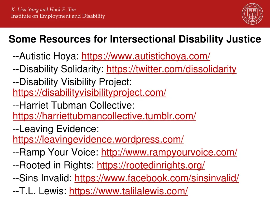 some resources for intersectional disability