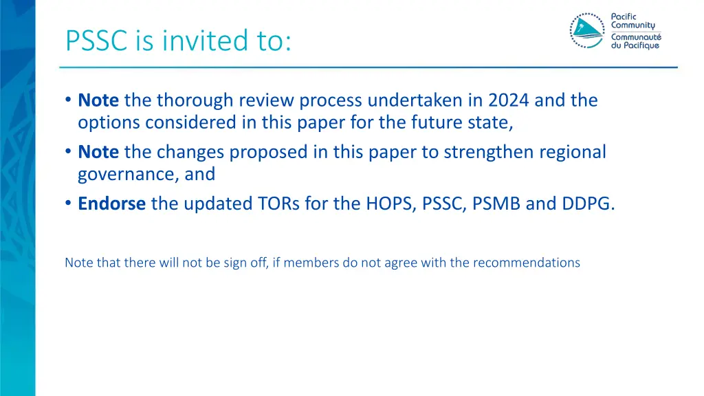 pssc is invited to