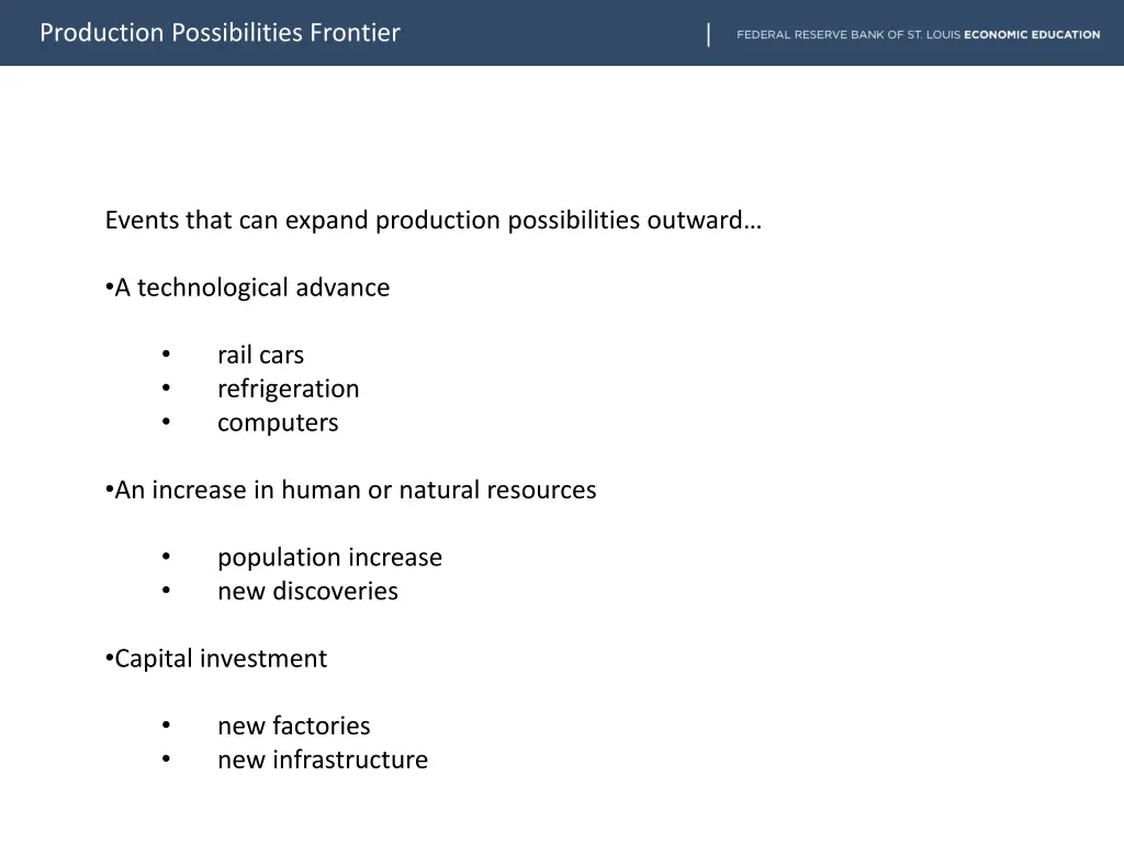 production possibilities frontier 14