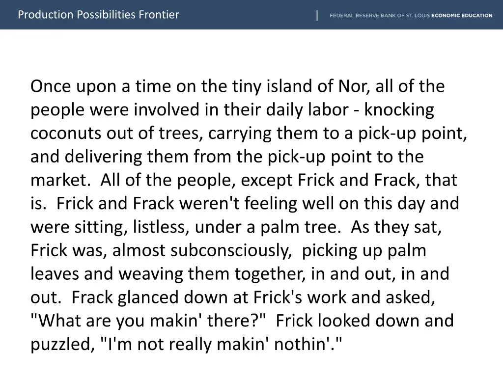 production possibilities frontier 15
