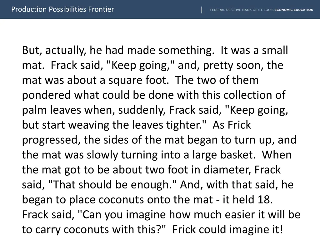 production possibilities frontier 16