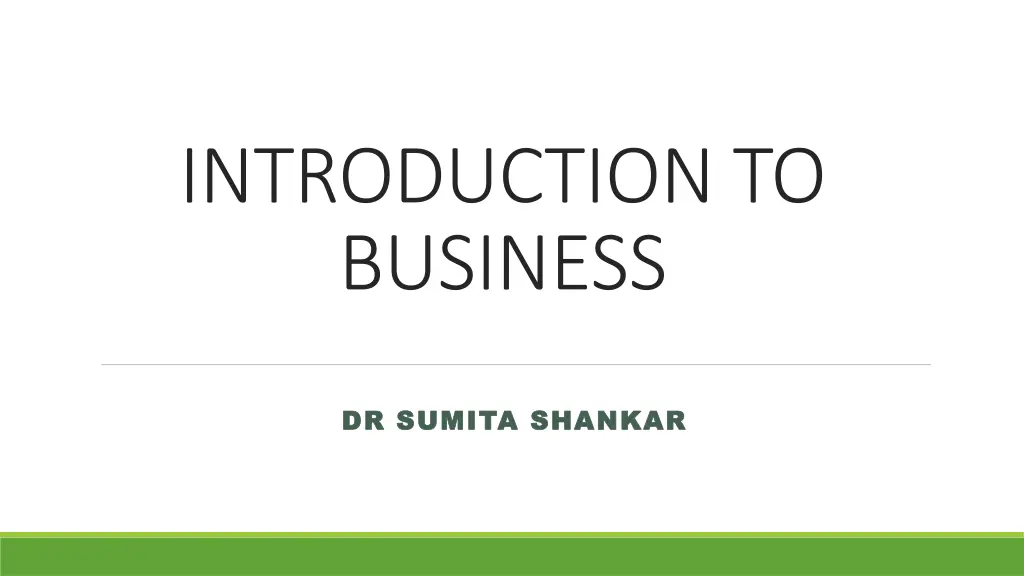 introduction to business