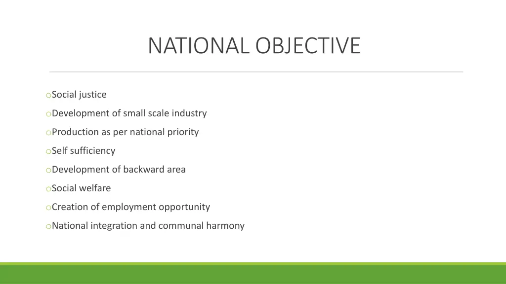 national objective 1
