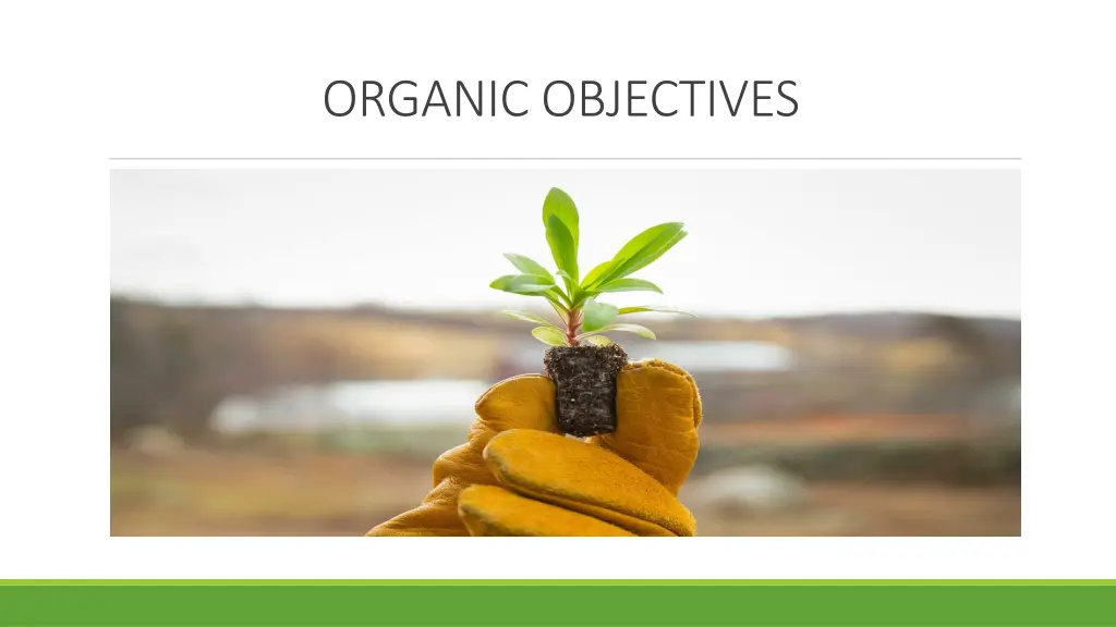 organic objectives