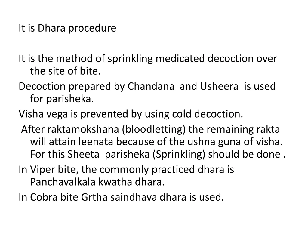 it is dhara procedure