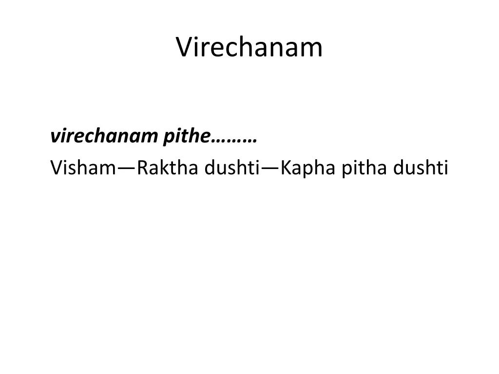 virechanam