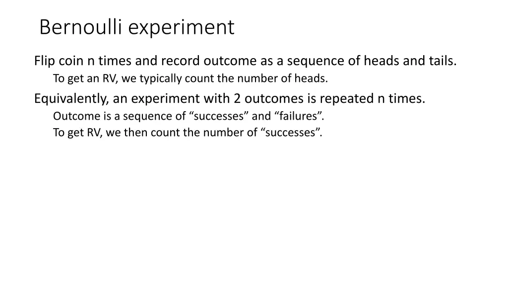 bernoulli experiment