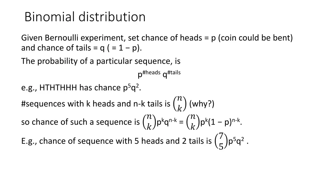 binomial distribution