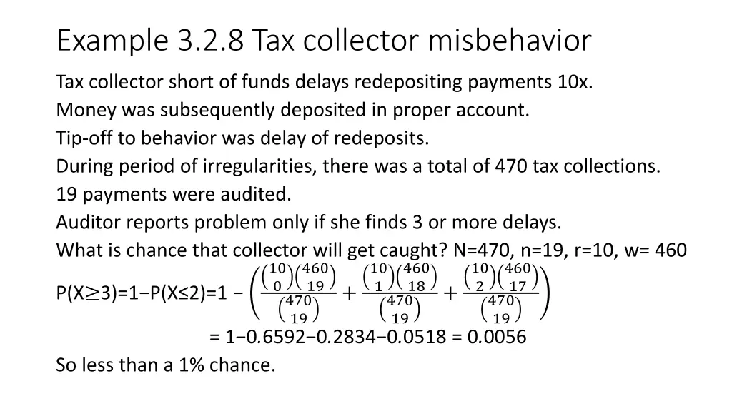 example 3 2 8 tax collector misbehavior