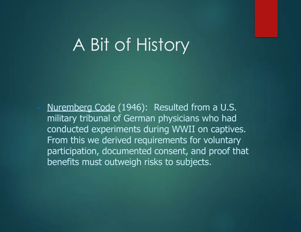 a bit of history