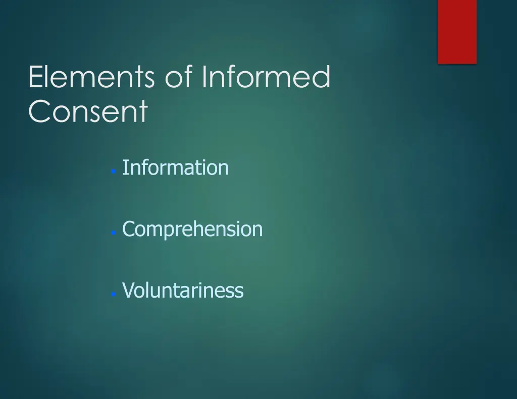 elements of informed consent