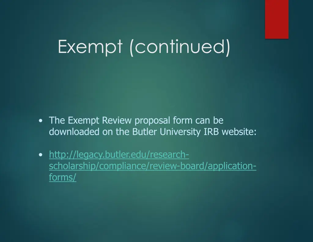 exempt continued 5