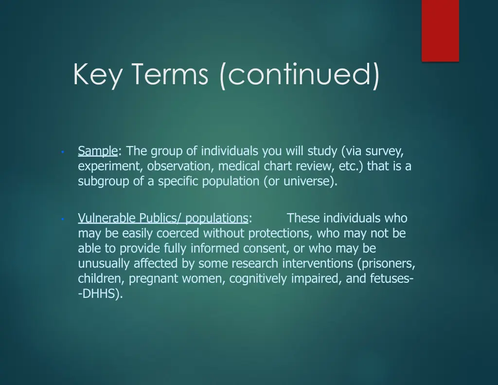 key terms continued 4