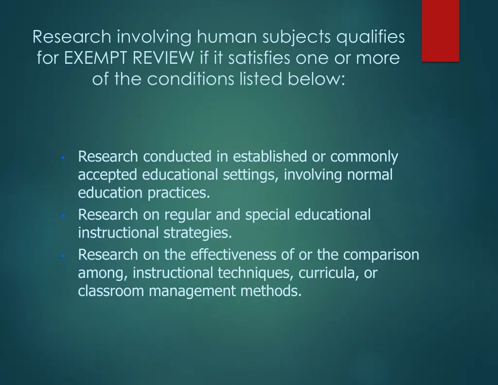research involving human subjects qualifies