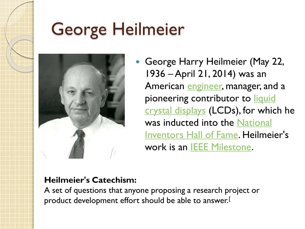 george heilmeier
