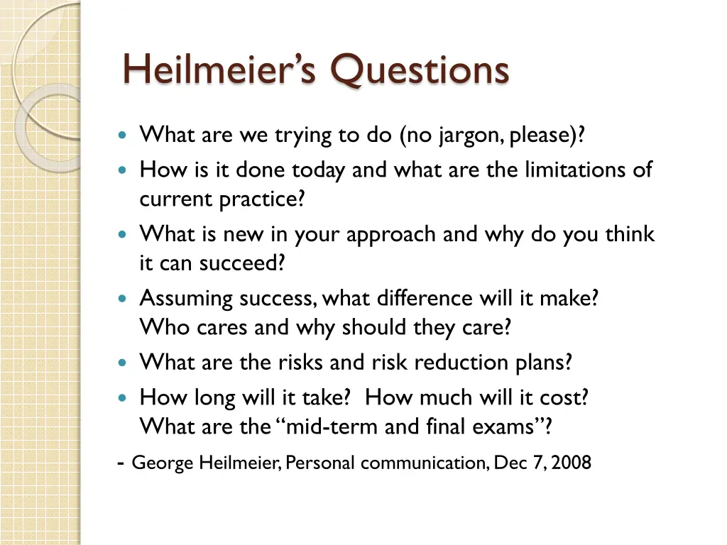 heilmeier s questions
