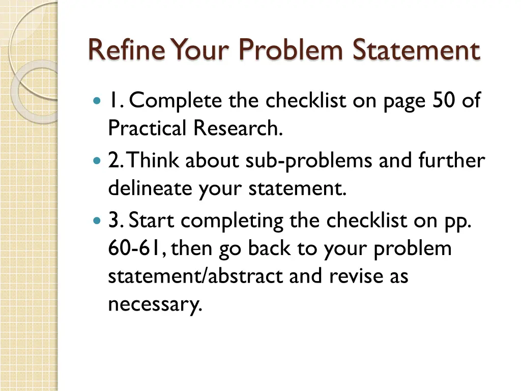 refine your problem statement