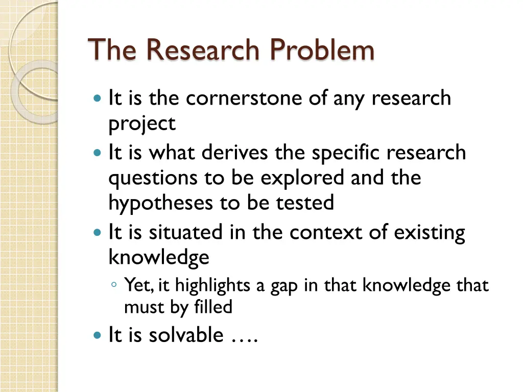the research problem