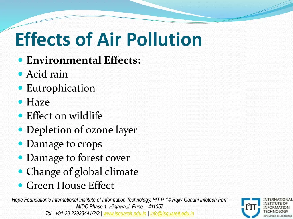 effects of air pollution environmental effects