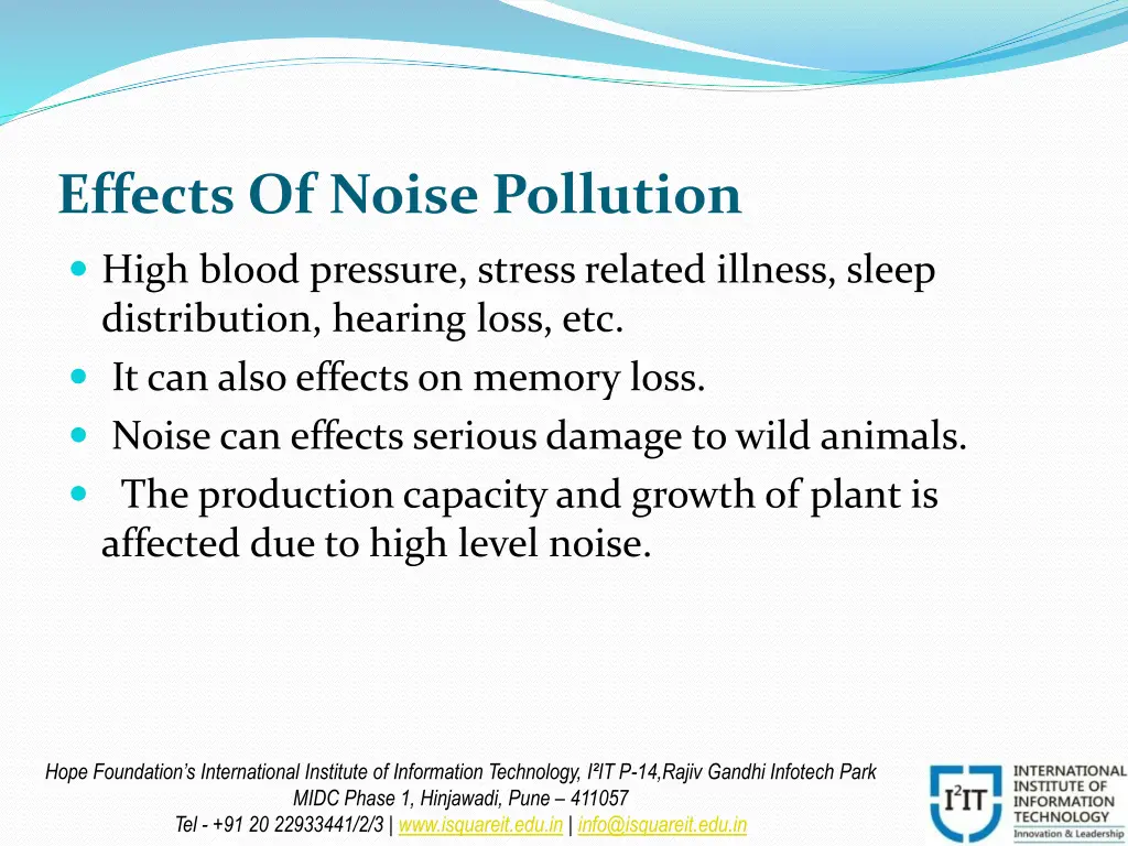 effects of noise pollution