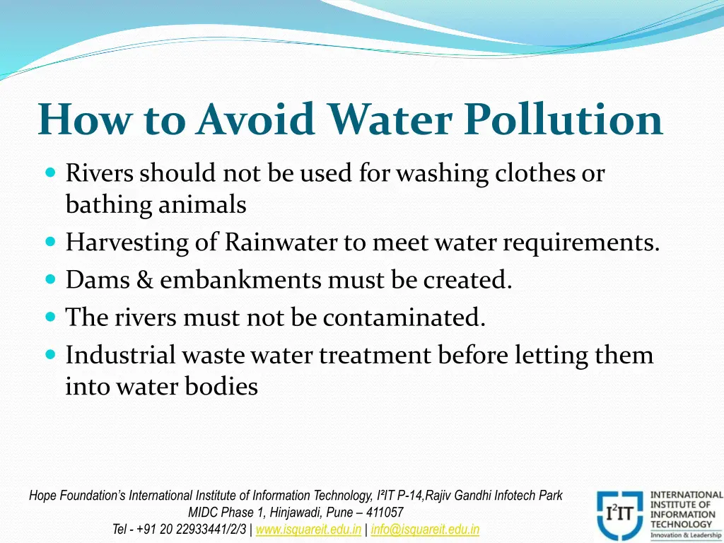 how to avoid water pollution