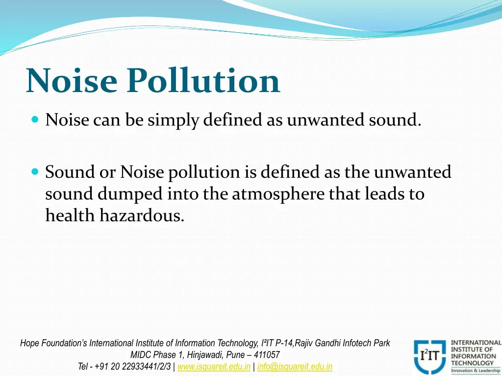 noise pollution