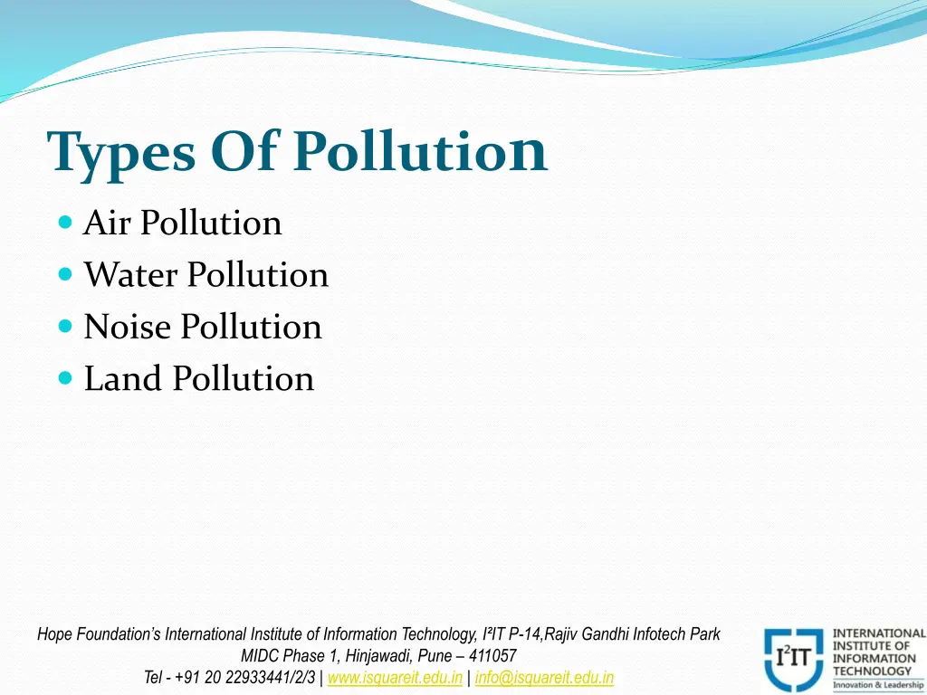 types of pollutio n