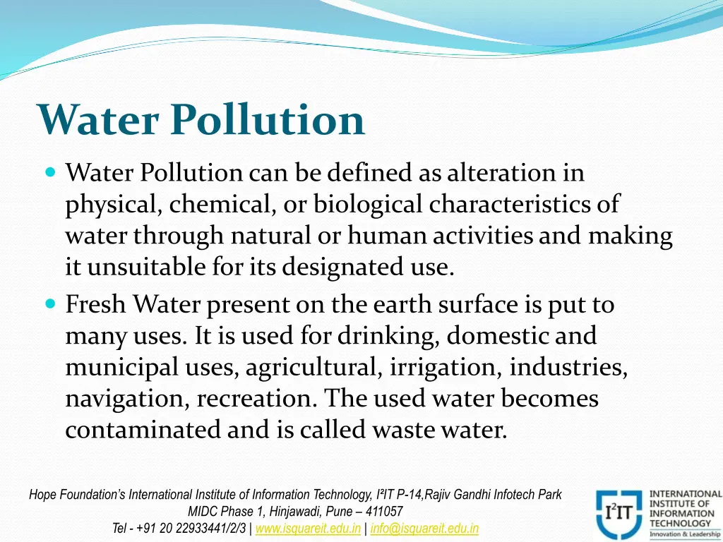 water pollution
