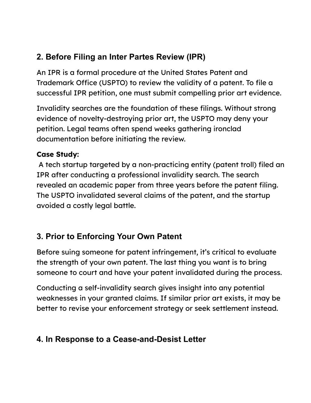 2 before filing an inter partes review ipr