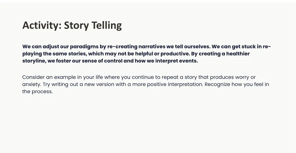 activity story telling