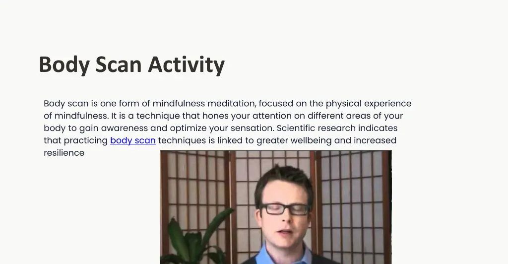 body scan activity