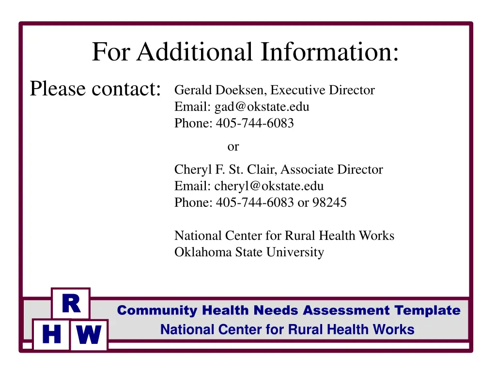 for additional information please contact phone