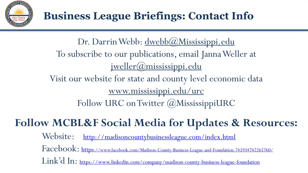 business league briefings contact info
