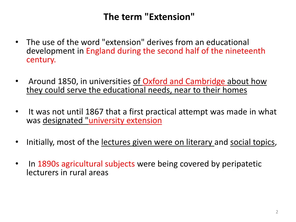 the term extension