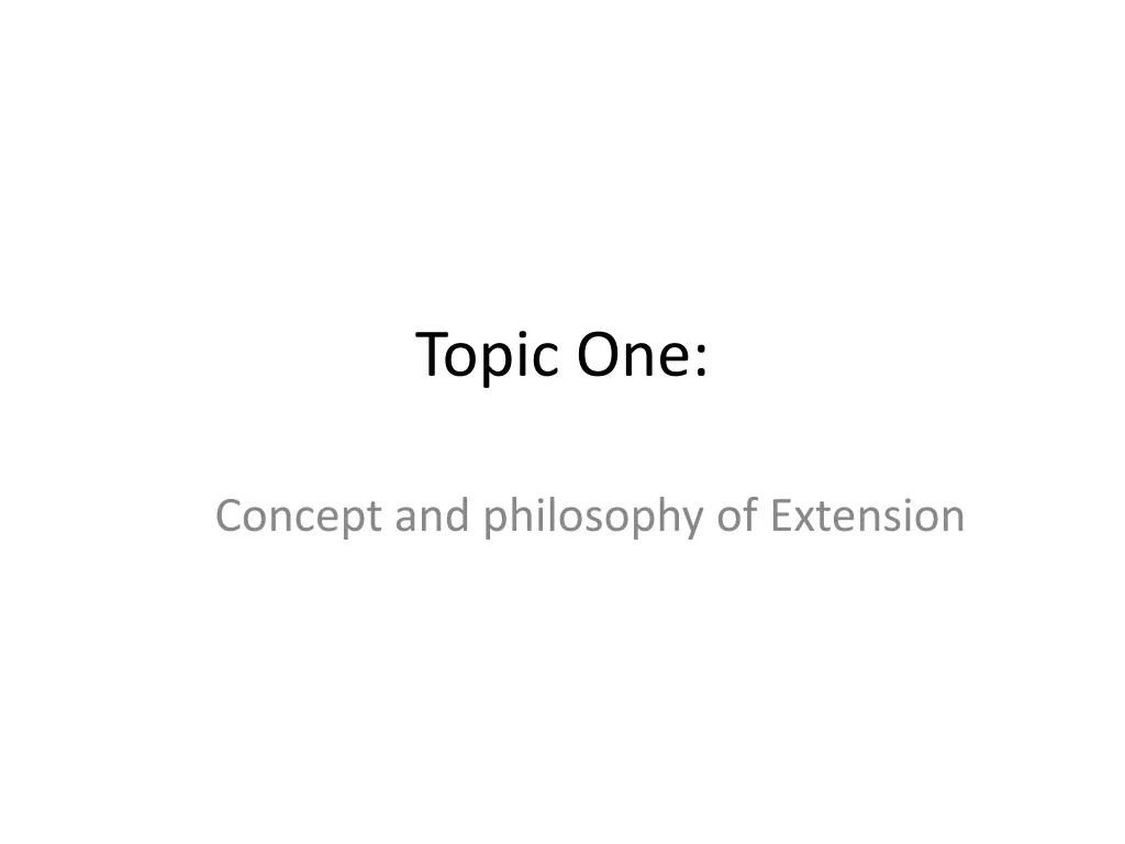 topic one