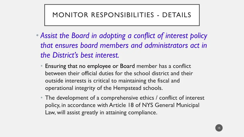 monitor responsibilities details 1