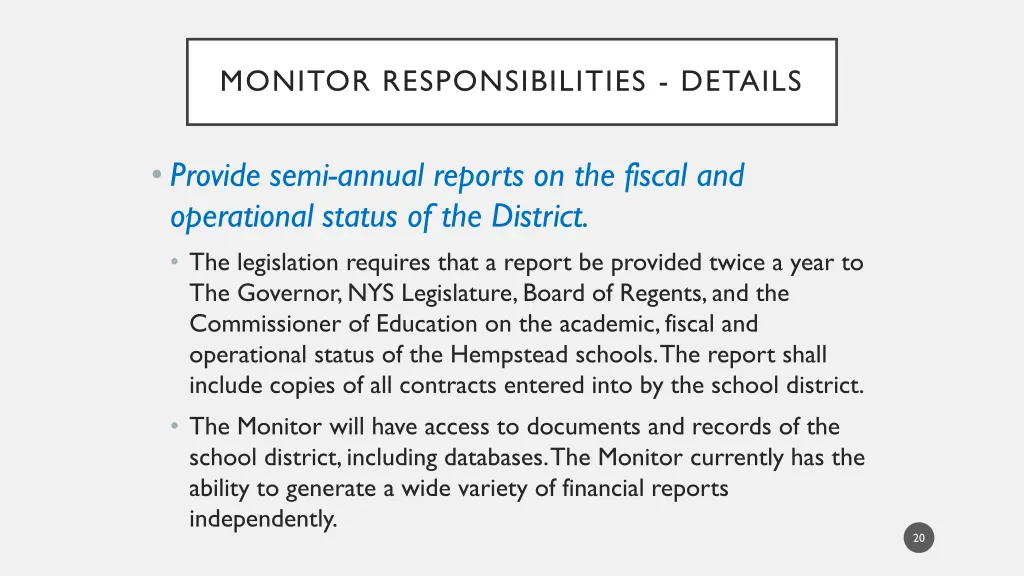 monitor responsibilities details 5