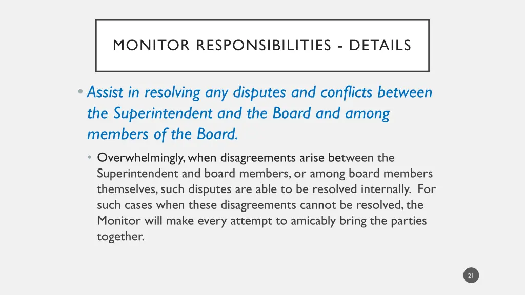 monitor responsibilities details 6