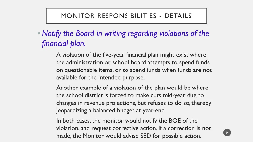 monitor responsibilities details 9