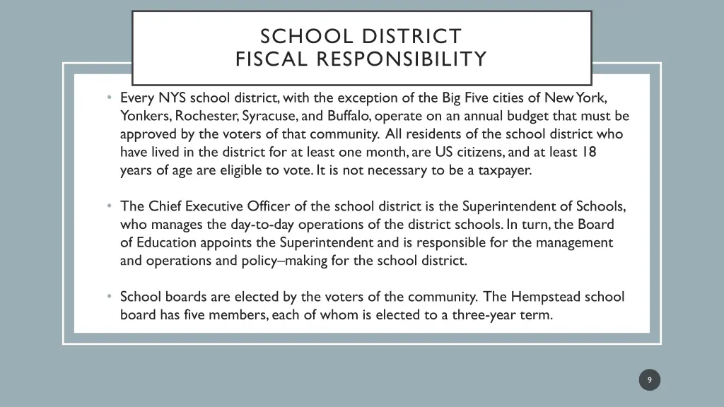 school district fiscal responsibility
