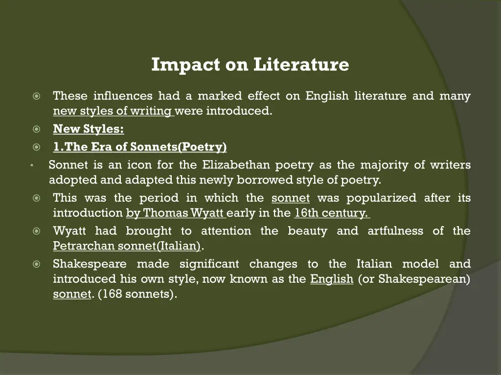 impact on literature