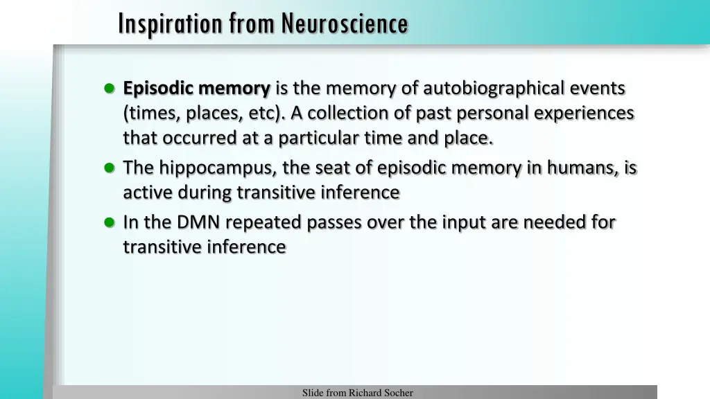 inspiration from neuroscience