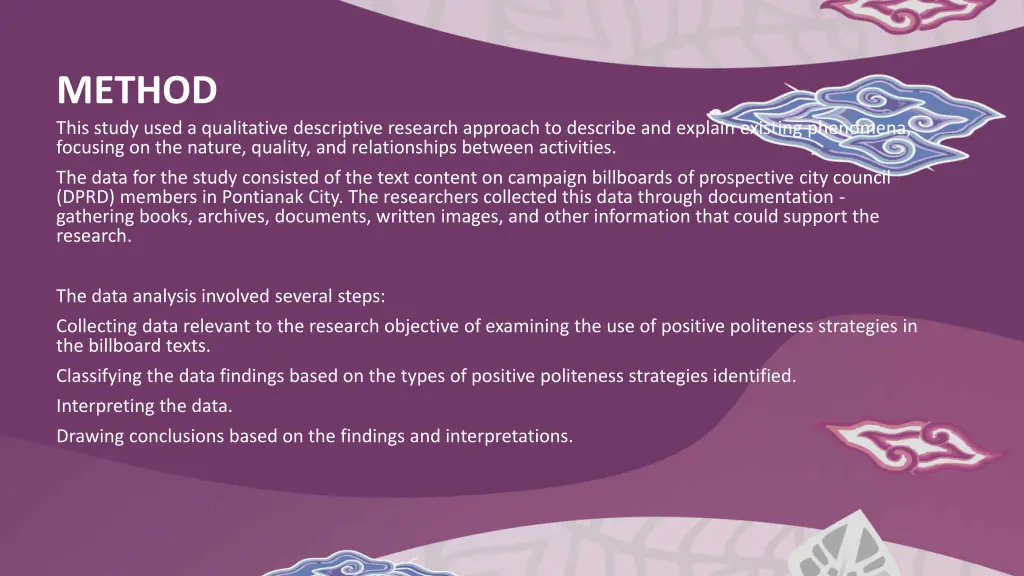method this study used a qualitative descriptive