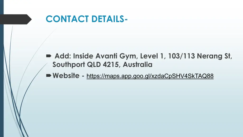 contact details