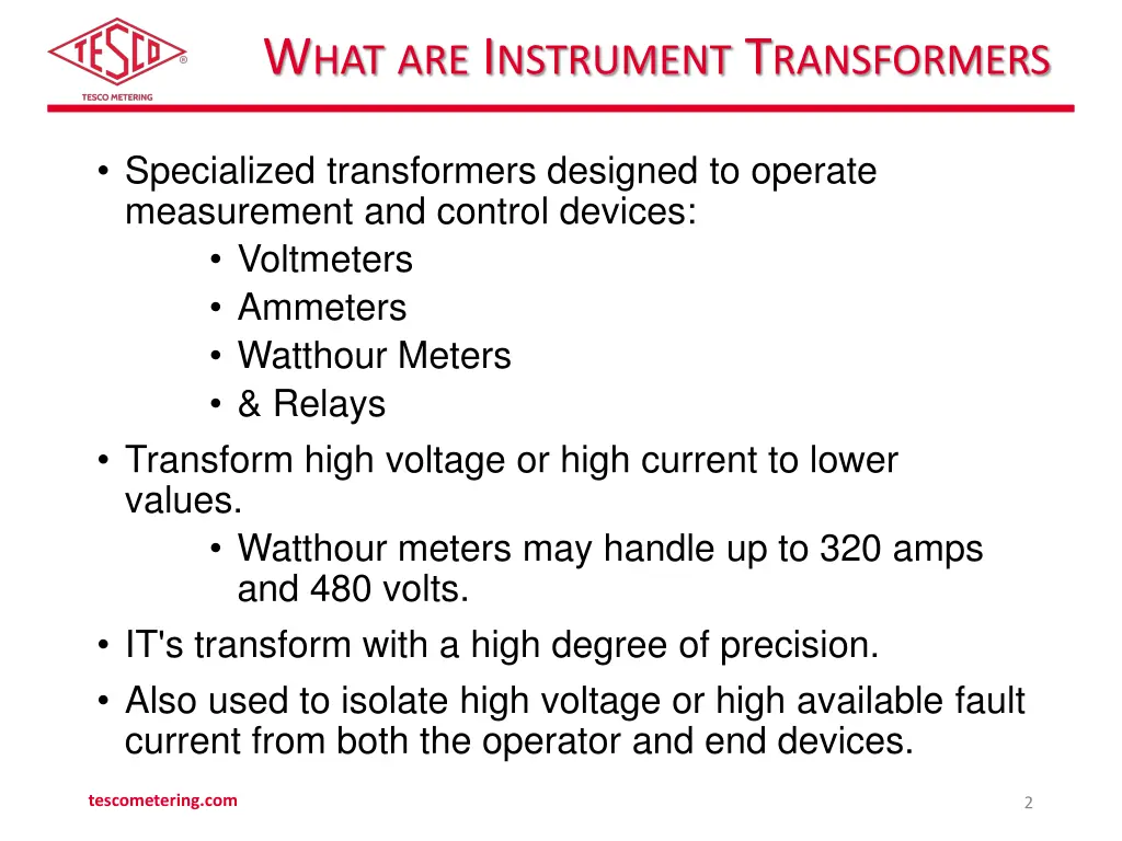 w hat are i nstrument t ransformers