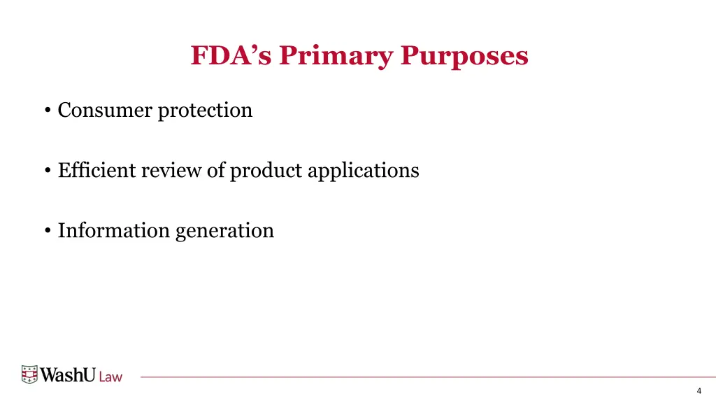 fda s primary purposes