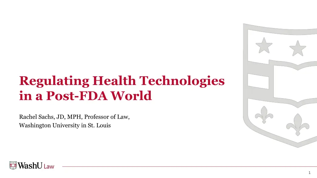 regulating health technologies in a post fda world